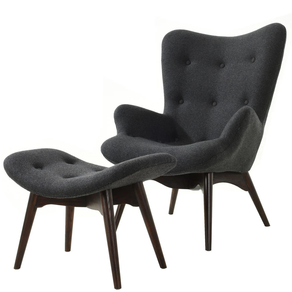 Auzzie Lounge Chair and Ottoman in Grey | - Цена: 