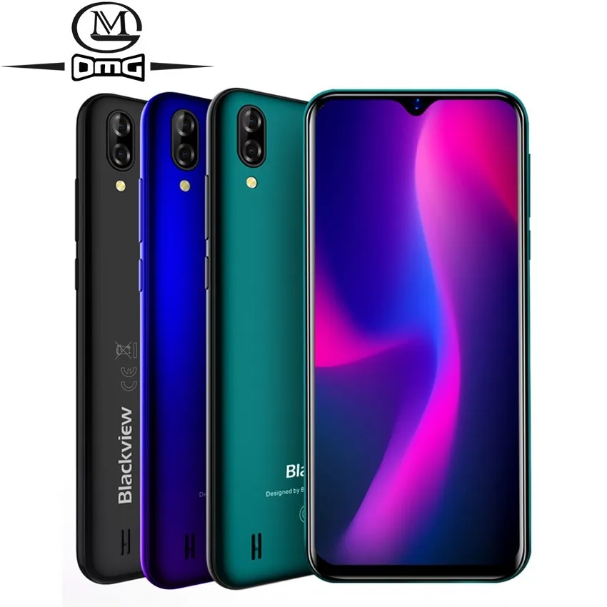 Blackview A60 Smartphone Android 8.1 Quad Core 4080mAh 1GB+16GB Mobile Phone 6.1 inch 19.2:9 Screen Dual Camera 3G cell phones