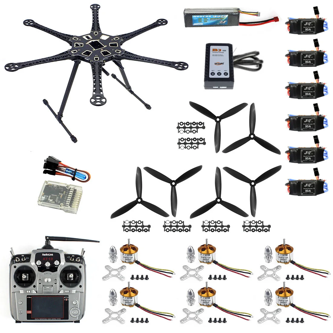 F08618 G DIY Дрон Квадрокоптер Модернизированный полный комплект HMF S550 9045 3 пропеллер 6