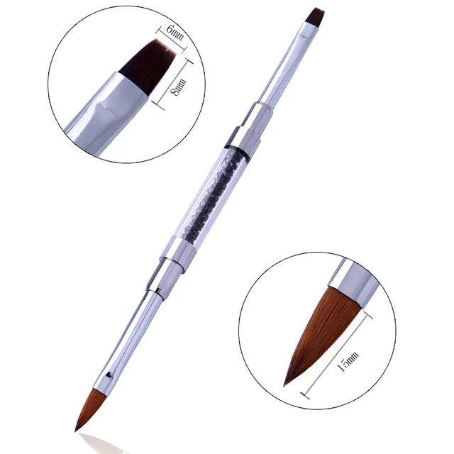 Best Offers 1Pcs Double Head Acrylic 3D Painting Drawing UV Gel DIY Brush Pen Tool Nail Art