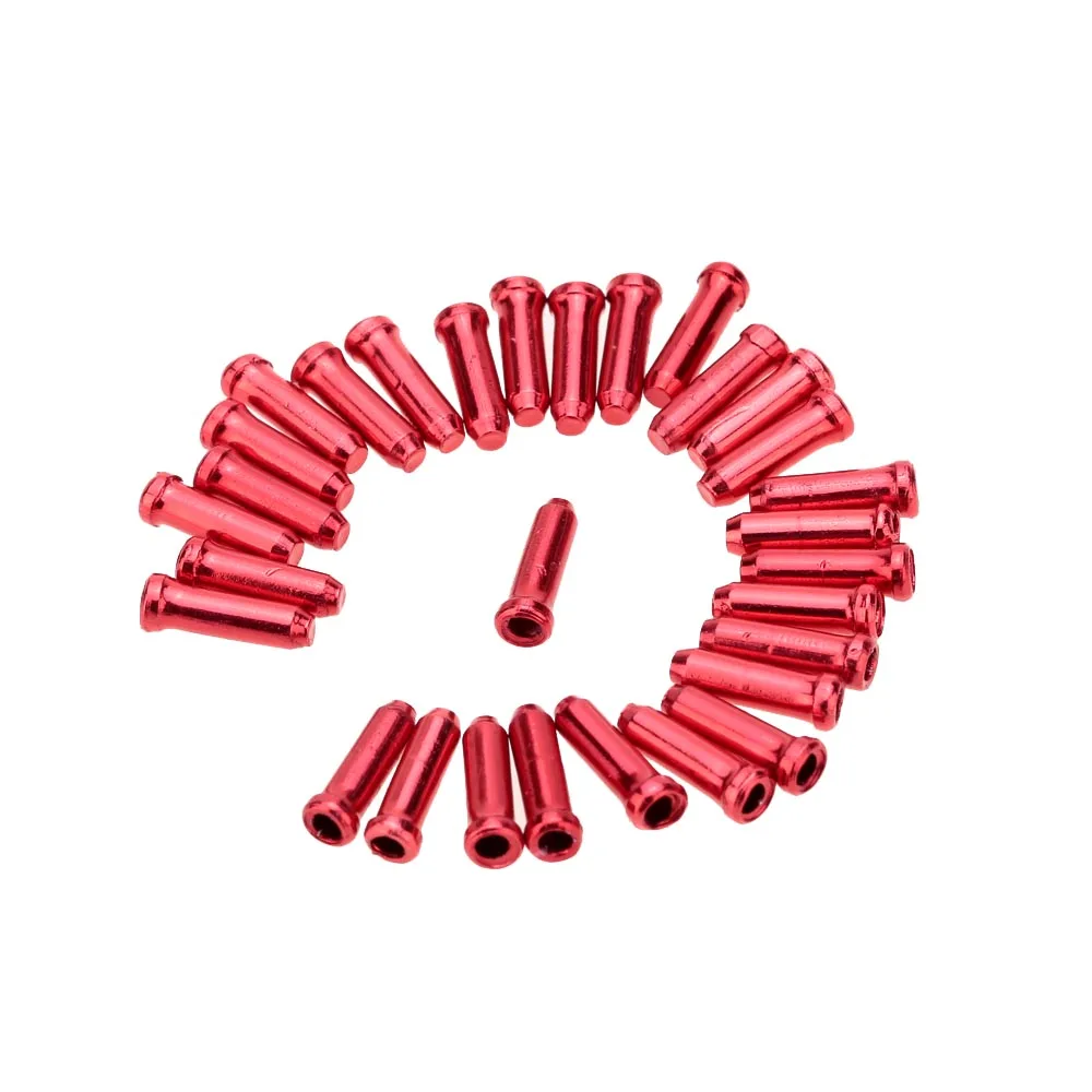 

30Pcs MTB Bicycle Brake Derailleur Shifter Cable End Caps Aluminum Alloy Cap Crimps for Brake Shift Derailleur Inner Cable