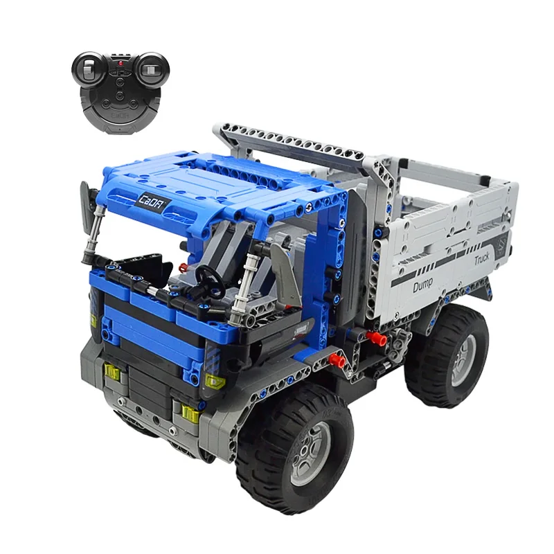 

Cada Double E RC Tow Truck 638Pcs 2.4G Engineering Vehicle Remote Control Model Car Building RC Blocks For Children Gift 6.3km/h