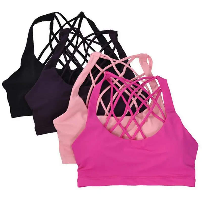 

Europe The US Cross Beauty Back Sports Bra Without Steel Ring Comfortable And Breathable Sports And Leisure Yoga Fitness Running
