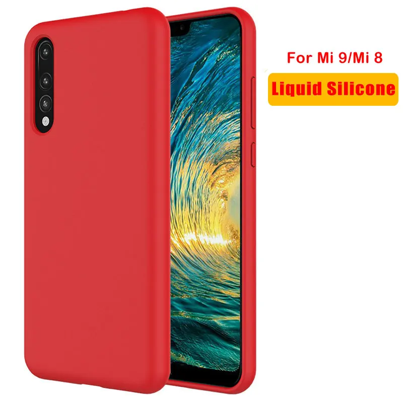 KONGBG Оригинальный чехол для Xiaomi mi 9 жидкий силикон мягкая Противоударная задняя