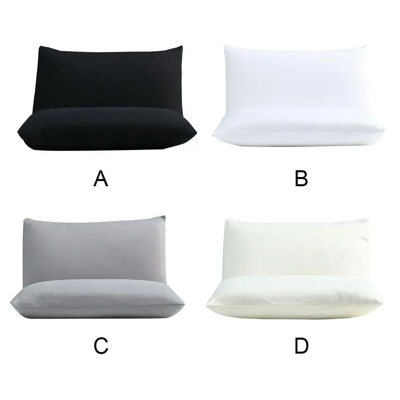 

pillows home Hotel Plastic Cover Waterproof Zipper Protector Waterproof Pillow Protector Solid Color Home Bed Pillowcase #SW