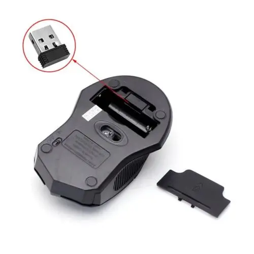 Беспроводная USB оптическая мышь 2000 dpi тонкая 2,4G беспроводная Wi-Fi 10 m Рабочая дистанция мыши мышь для ПК настольного ноутбука черный США