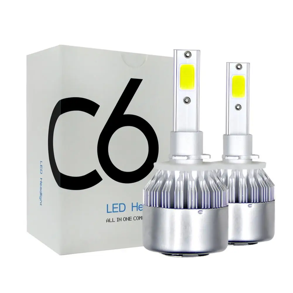 

1pcs Universal High Power Auto Bulbs C6 Car LED Headlights - 6000K waterproof Headlamp H1 H3 H7 H8 H9 H11 880 881 9005 9006