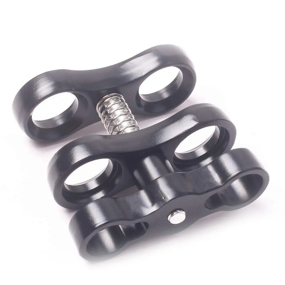 

Aluminum CNC Ball Butterfly Clip Diving Lights Arm Connected Accessories 360Degree Clip Adapter Bracket Holder for Action Camera