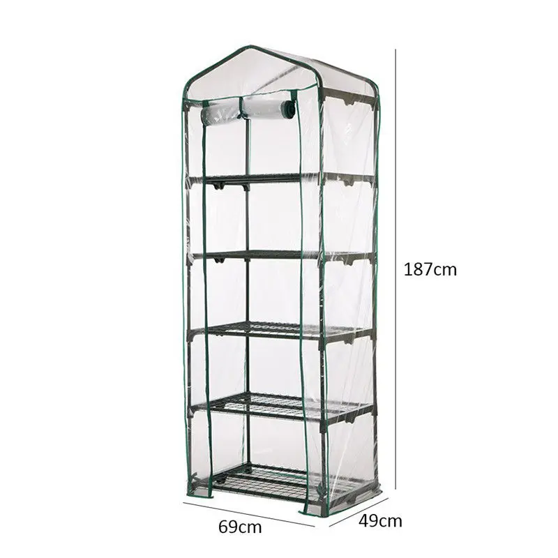Garden PVC Cover Greenhouse Walk In 4//5-Tier Plant Cultivation Grow Bag Garden
