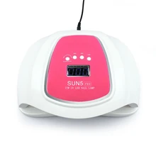 Sun5 Pro самое большое пространство 72 Вт УФ светодиодная лампа для ногтей двойной источник света Лампа для сушки ногтей отверждения Гель-лак инструмент с инфракрасным датчиком E