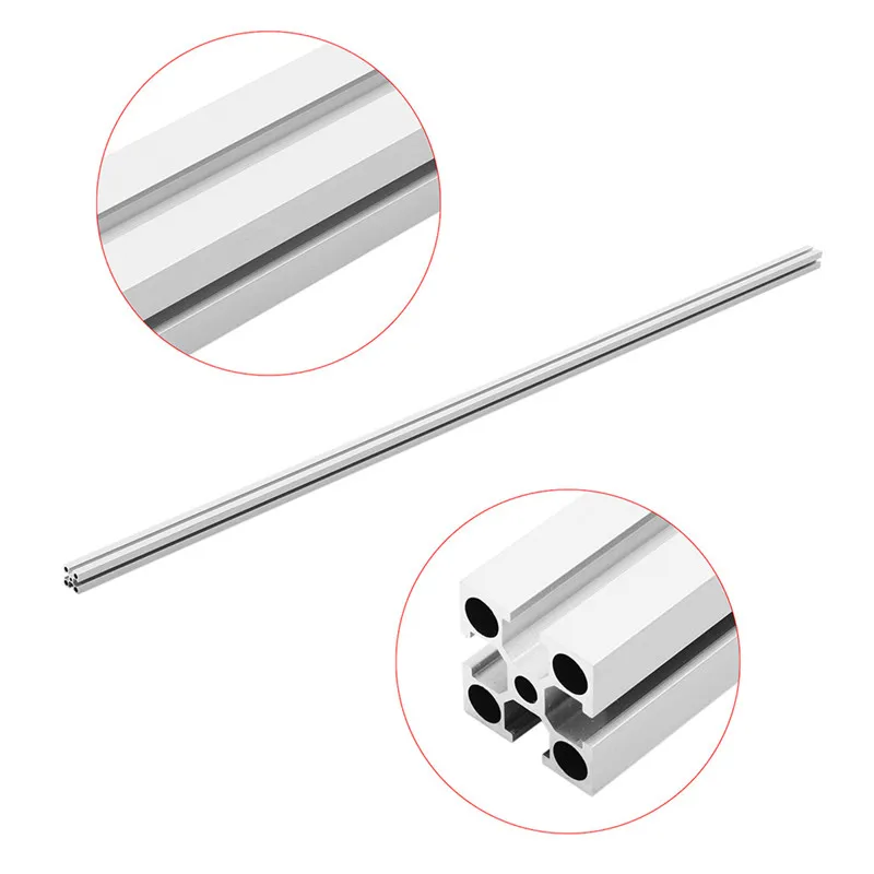 

Suleve 1Pcs Silver 1000mm Length 4040 Aluminum Profile Extrusion Frame Arbitrary Cutting for CNC 3D Printers Assembling Device