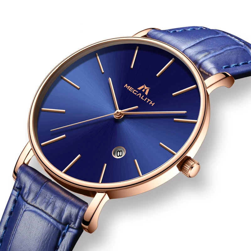 MEGALITH часы для мужчин Relojes Para Hombre водонепроницаемые кварцевые с датой Мужские