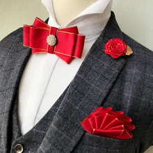 Британский чудесный галстук-бабочка, карманная брошь для полотенец, Свадебный Жених, мужские свадебные, корейский с галстуком-бабочкой, Мужская костюмная галстук-бабочка, брошь