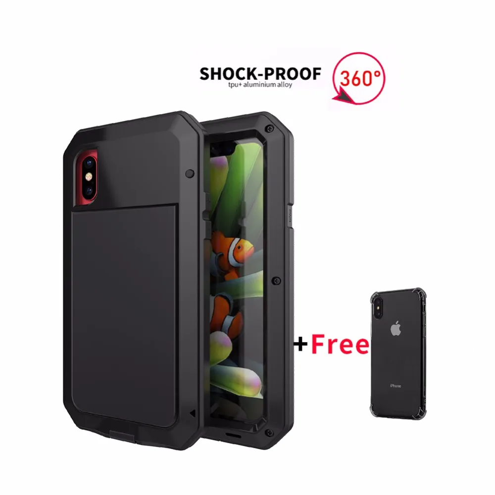 For Apple iPhone XR XS Max Case Shockproof Life Waterproof with Screen  Protector