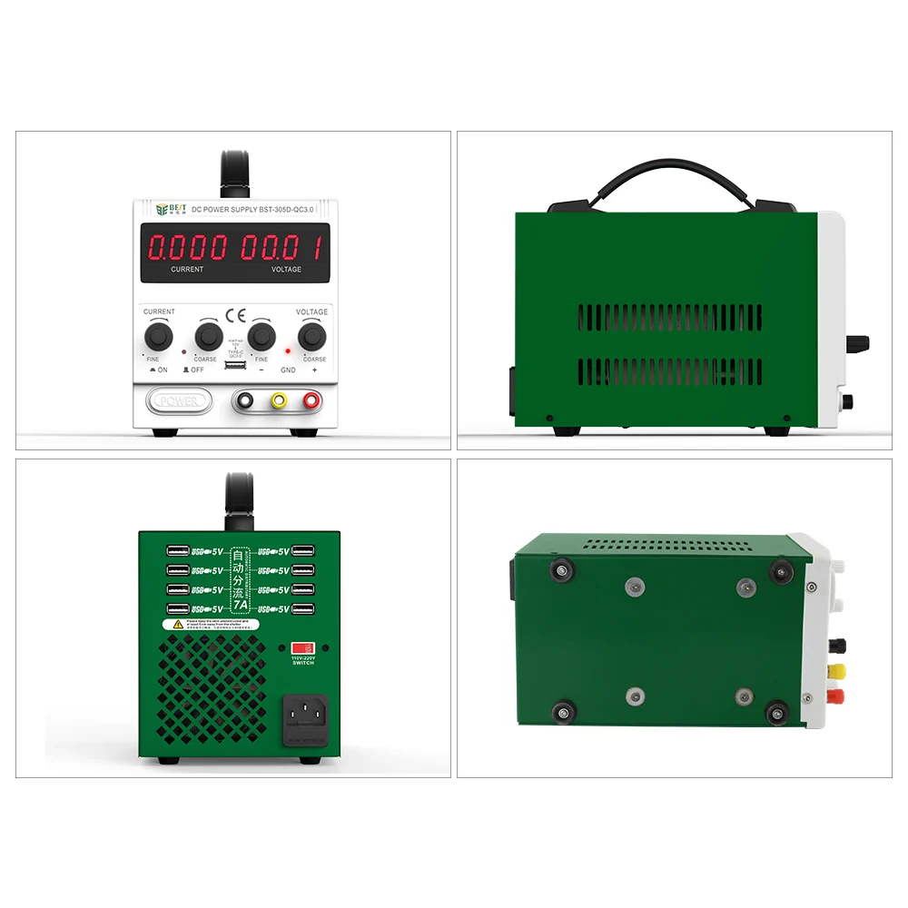US $123.45 BEST BST305D 30V 5A AC DC Adjustable Switching LED Power Supply Mobile Phone Repair Tools with USB Ports