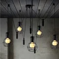Vintage Spinne Fuß Eisen Anhänger Lichter E27 Lampe Halter 110 240 v Kaffee Haus/Speisesaal/Club /Restaurant Beleuchtung Freies Verschiffen|Pendelleuchten| -