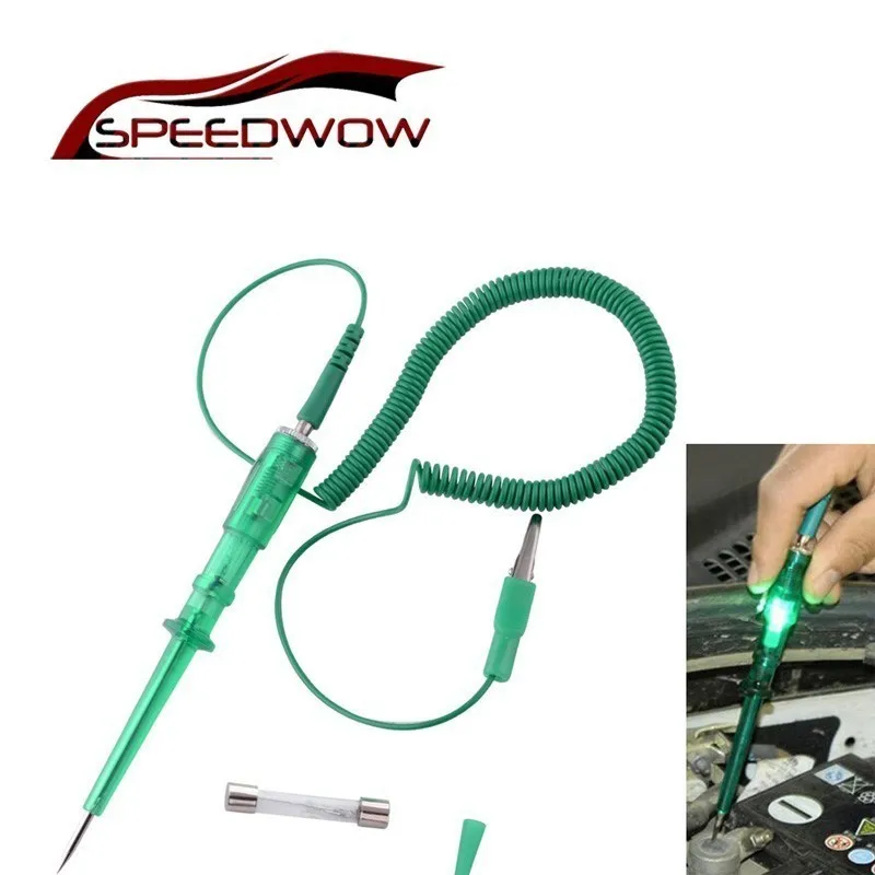 SPEEDWOW автомобильный тестер напряжения электрической цепи DC 6 V 12 V 24 V светодиодный тест света зондовая ручка Проверка цепи ведущий тест er ремонт автомобиля инструменты