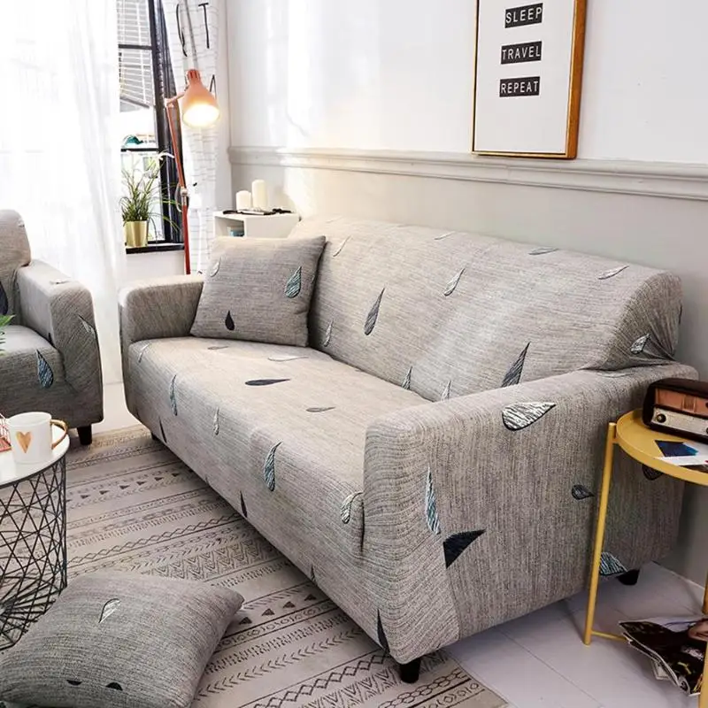 

A selection of high-quality fabrics Raindrop Print Tight Wrap Slipcovers All-Inclusive Elastic delicate touch Sofa Couch Cover