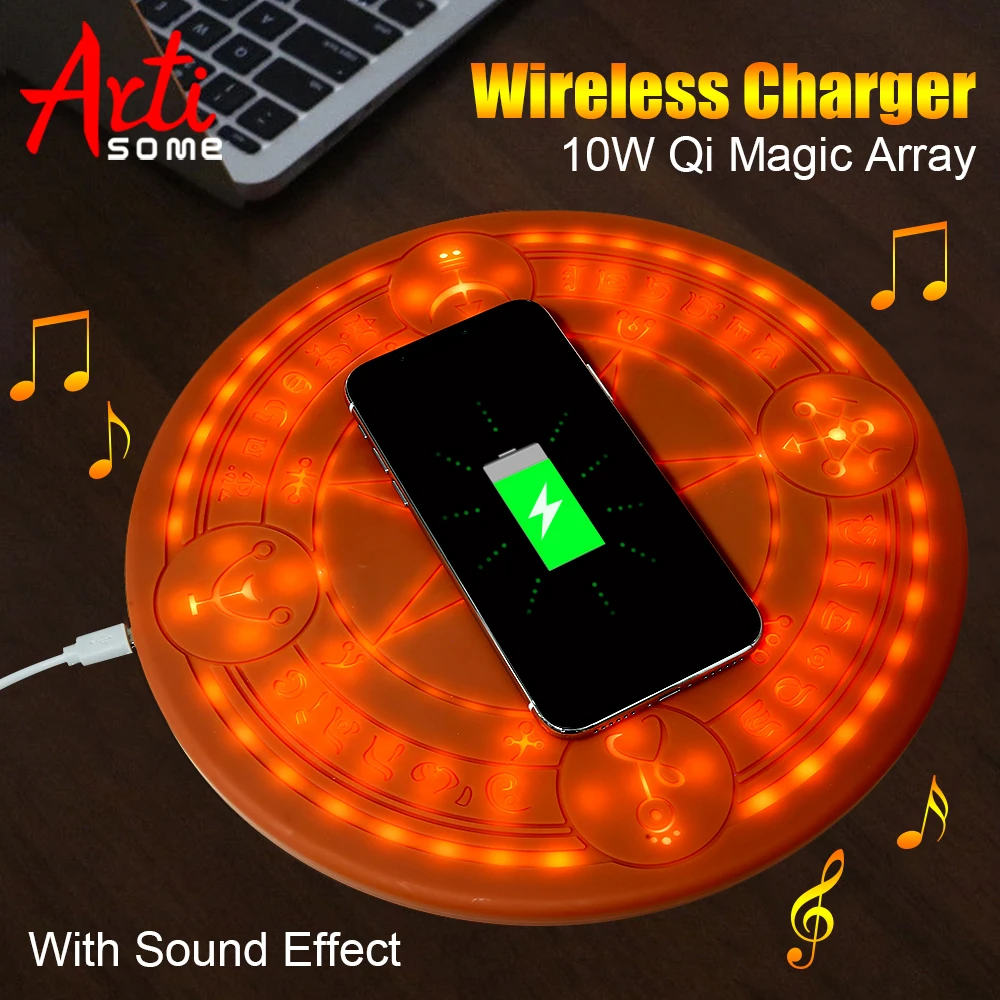 10W Magic Array Wireless Charger Universal Circle Qi Wireless Fast Charger Charging Pad For iPhone X XS Max XR Samsung with Box 10W Magic Array Wireless Charger Universal Circle Qi Wireless Fast Charger Charging Pad For iPhone X XS Max XR Samsung with Box