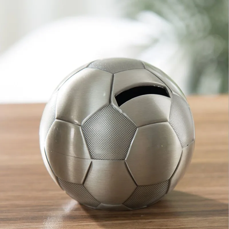 

Piggy Metal Football Penny Box Safe Coin Piggy Bank Money Safe Box Return Gifts for Children ElimElim
