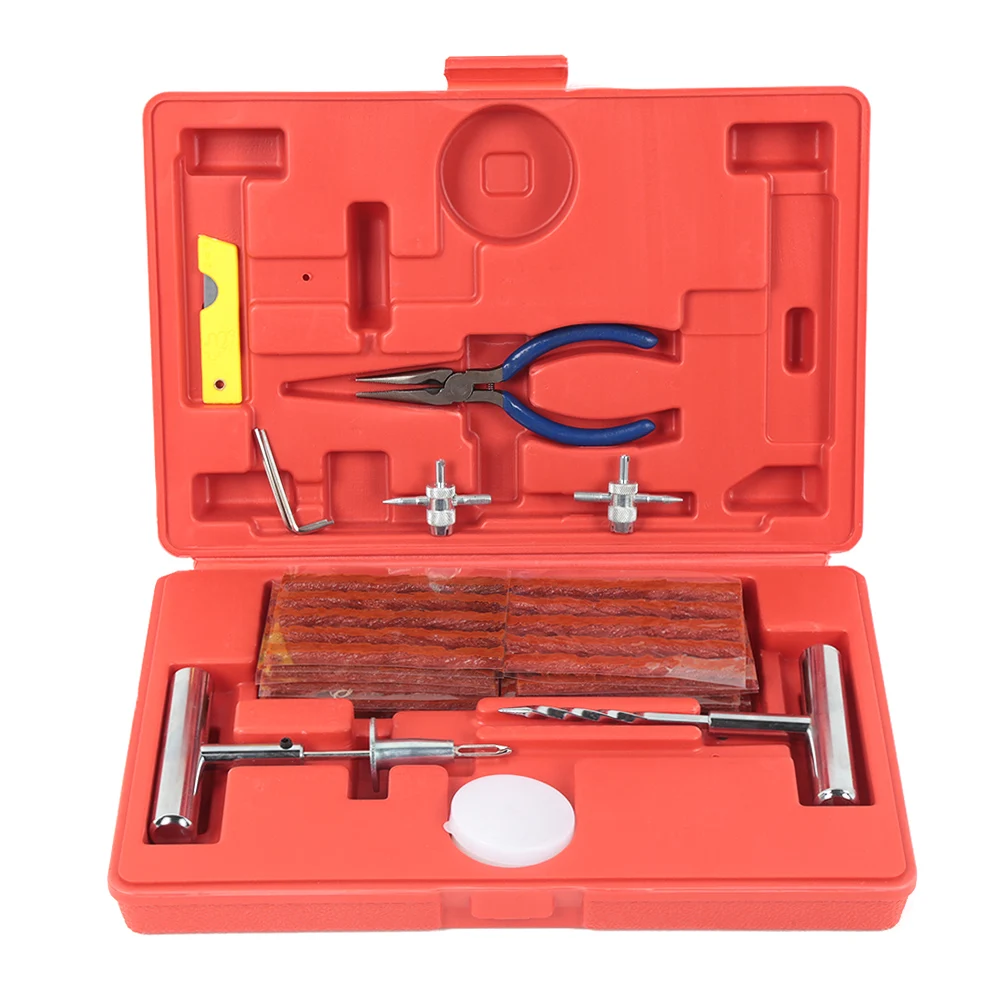 

60 Pcs Car Tire Repair Kit For Car Truck Jeep Motorcycle Tractor Trailer Metal Tire Repair Tools