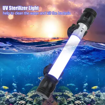 

Aquarium Light Sterilizer Waterproof UV Light Algae Lamp Fishing Light for Submersible Fish Tank