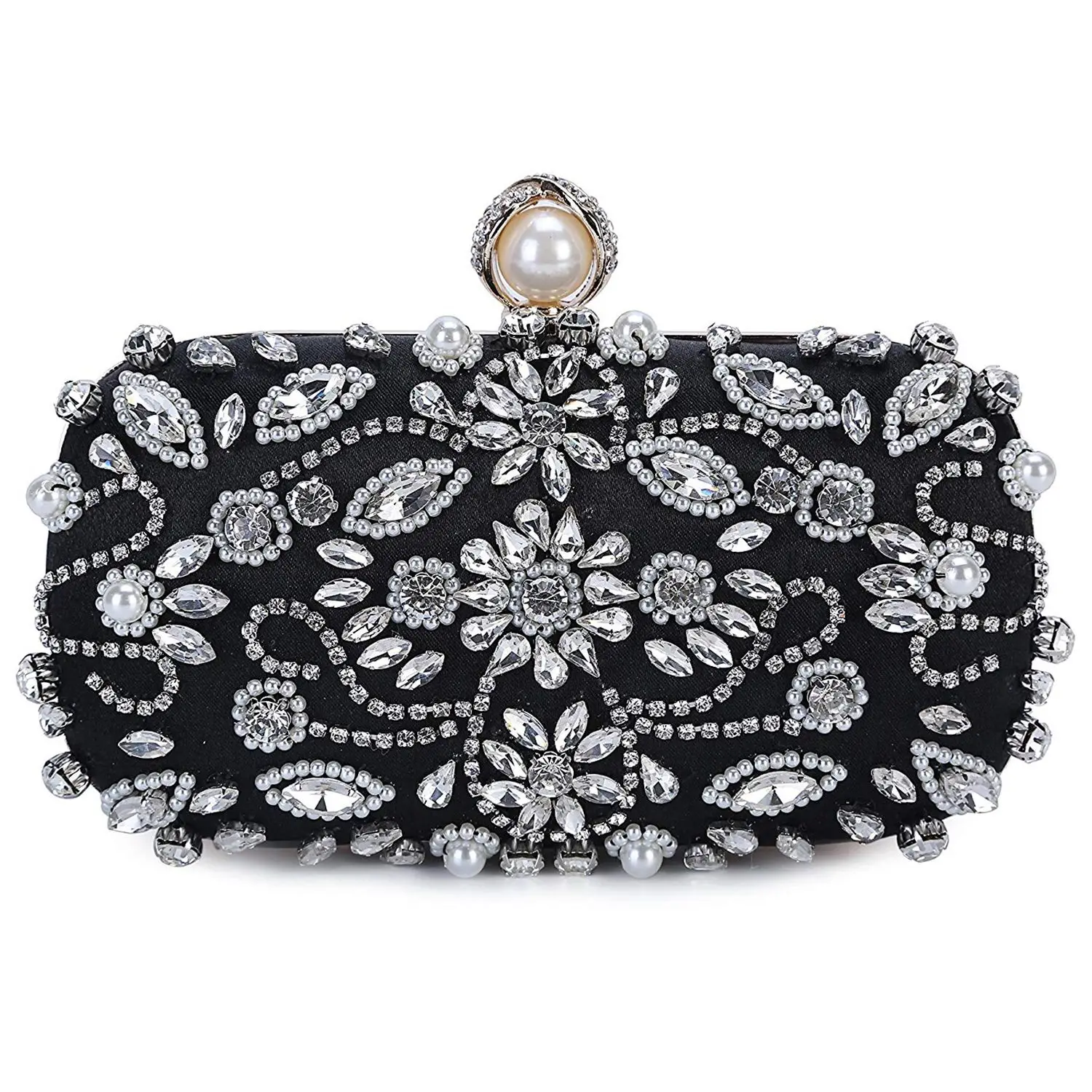 

FGGS Women Noble Crystal Beaded Evening Bag Wedding Clutch Purse