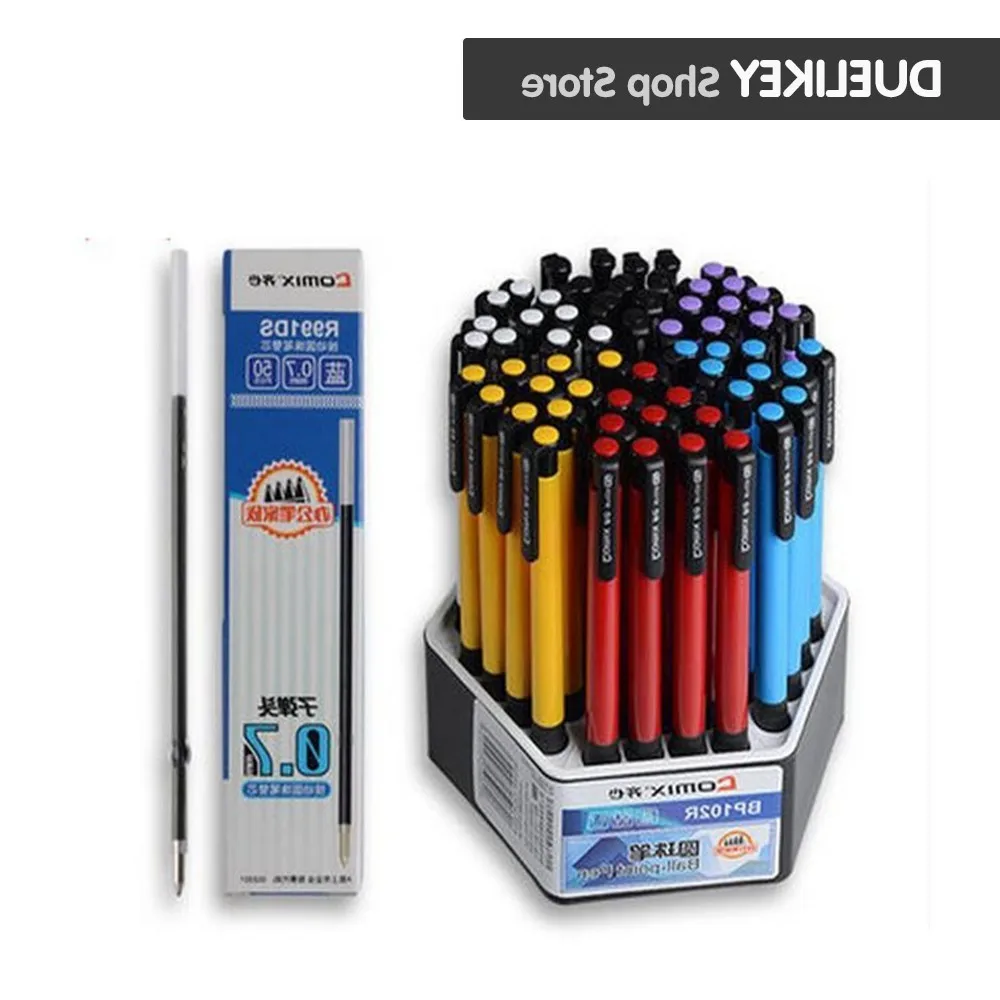 

DUEARTS Hot Sale60 Pieces Blue Ballpoint Free Shipping Pen Click School Student Stationery Office Supplies Supply Pen