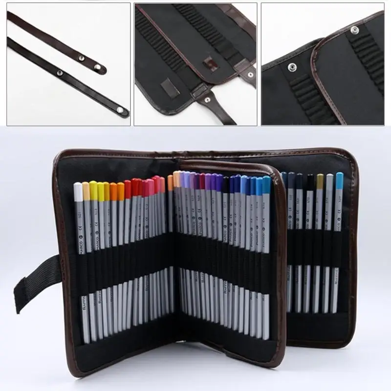 

Student Pencil Pen Bag Cosmetic Makeup Brushes Case Makeup Tool Holder Bag Storage Pouch Makeup Organizer Canvas High Quality