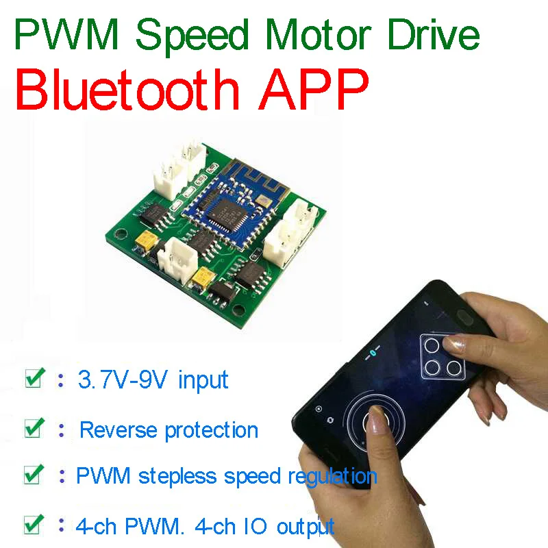 

Bluetooth phone remote APP Control PWM Speed Motor Drive Board Reversible for car