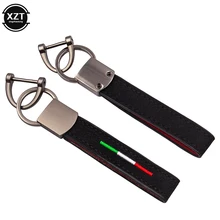 Автомобильный брелок, кожаный держатель для ключей, брелок для BMW Mercedes, национальный флаг Италии, Германия, брелок, сплав, автомобильные аксессуары