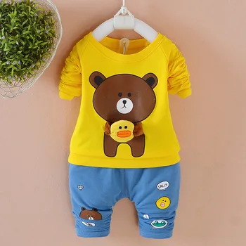 

boys girls clothes kids sets for girls cartoon round neck T-shirt plus pants 2 piece set toddler girl clothes 1 to 4 years old
