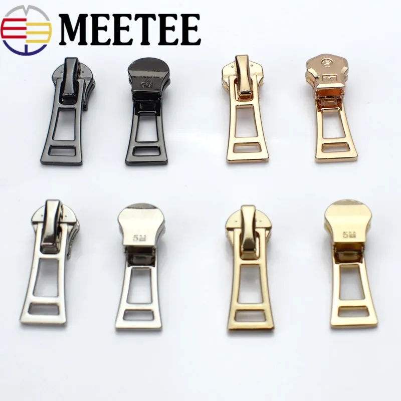 

Meetee 10pcs Zipper Slider Puller for 5# Metal Zip Lock Head Diy Suitcase Handbag Clothing Repair Tailor Tool Accessories G2-3