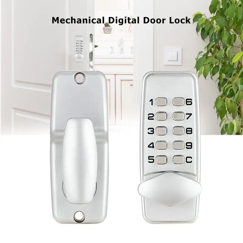 

Waterproof Mechanical Digital Door Lock Push Button Keypad Keyless Code Combination Lock Set Intelligent Electronic Lock