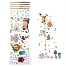 Наклейка на стену с изображением милого слона льва для детей с диаграммой роста Виниловая наклейка для детской комнаты забавные наклейки на стены декор для детской комнаты