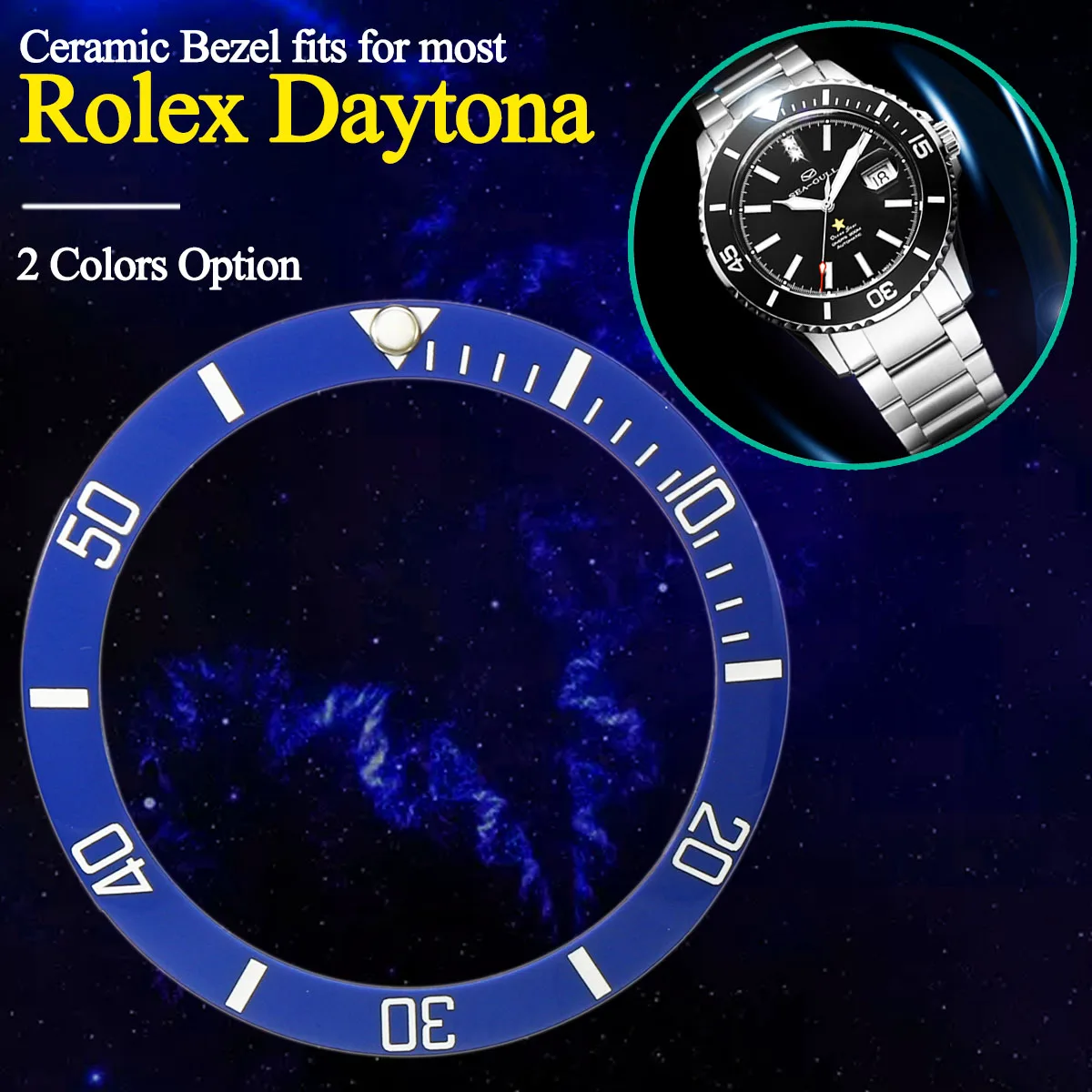 Bakeey Watch Cover Ceramic Bezel Insert for SKX 007 009 011 Submariner Mod Parts High Quality Fashion Smart Accessories