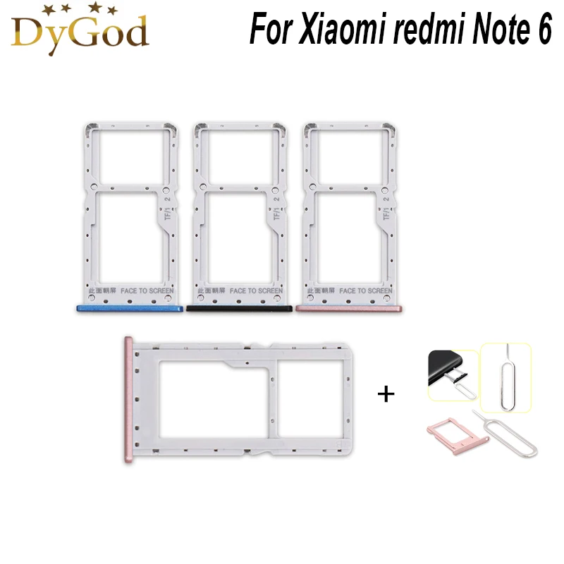 For Xiaomi redmi Note 6 pro SIM Card Tray Slot Holder Adapter Repair Accessories With Sim Eject Tool |