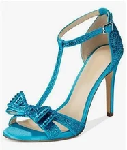 Big Sale Blue Crystal Bowtie T-bar Women Sandals Cut-out Peep Toe Thin Heels Gladiator Sandals Women Hollow Dress Shoes Wedding Big Sale Blue Crystal Bowtie T-bar Women Sandals Cut-out Peep Toe Thin Heels Gladiator Sandals Women Hollow Dress Shoes Wedding