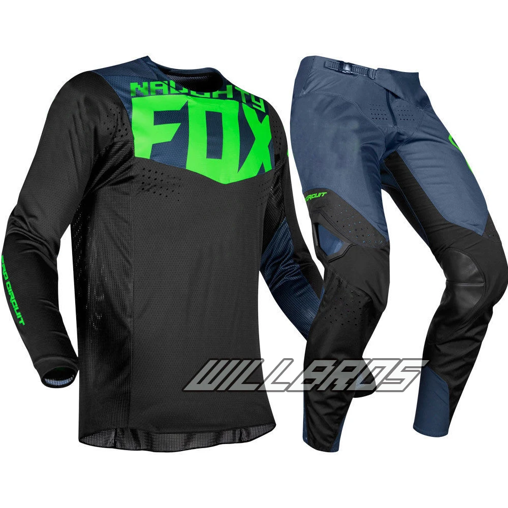 

Free shipping 2019 Naughty Fox MX 360 Pro Circuit Jersey Pants Motocross Dirt bike Off Road Gear Set Racing jersey+pant
