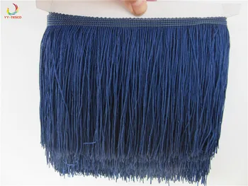 

10 yard/lot 15CM Long Navy Polyester Fringe Trim African Tassel Ribbon Lace Sew Latin Dress Garment Curtain DIY Accessories
