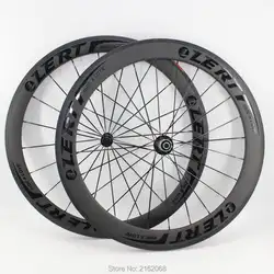 Новый LERT глянцевый черный логотип 50 + 60 мм Дорожный велосипед матовый 3 K полный углеродного волокна велосипедный клинкер трубчатые Ободы