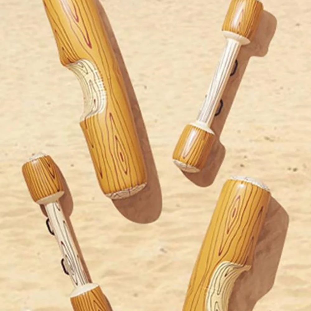

4 Pcs/Set PVC Floating Row Toy Wood Color Water Play Toys Water Activity Seaside Realistic Summer Beach Swimming Pool