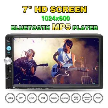 

45 7" 2 DIN In-dash HD Touch Screen Car Stereo Radio Bluetooth FM/AUX MP3/MP5 Player Autoradio w/ Remote Control USB Car-charger