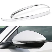 2PCS Chrome ABS Plastic Auto Car Styling Door Wing Side Mirror Rear View Cover Trim Decoration For Honda Accord 2018 car body kits abs chrome door mirror cover pedal car sticker for honda accord 2018