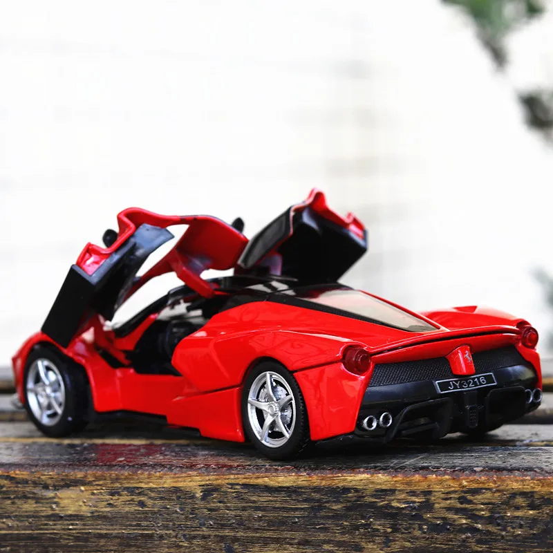 EnjoyChildhood Ferraris Scale 1:32 Alloy Car Model Diecast Sound Light Pull Back Door Toy For Children Hot Toy Car Hot-Wheel
