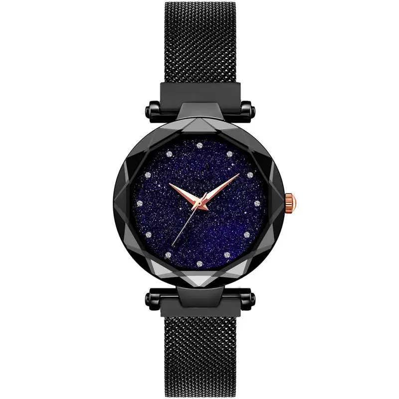 

2019 Hot Sale Starry Sky Watch Women'S Magnetic Buckle Mesh Band Minimalist Quartz Wristwatch Lady Luxury Watches