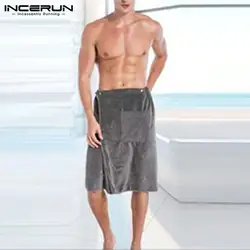 2019 мужской банный Халат банный Полотенца с карманами носимых волшебная кнопка мягкое Купальные пляжные полотенца банное полотенце Одеяло