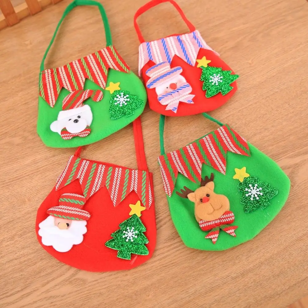 2018 Newest Hot Christmas Santa Claus/Snowman/Elk Candy Bag Pouch Kids