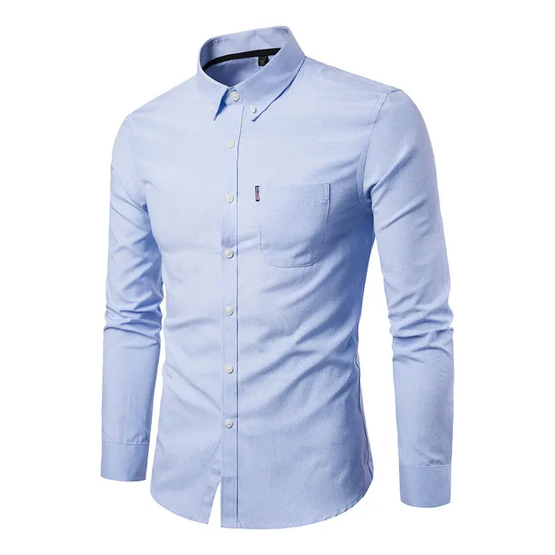 Luxury Men's Stylish Button Up Formal Dress Shirt Slim Fit Shirt Long ...