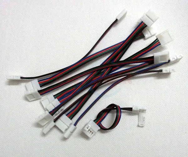 10pcs-RGB-Connector-PCB-Adapter-For-3528-5050-RGB-LED-Strip-10mm-D-15CM-Cable (1)